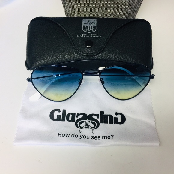 GLASSING Accessories - GLASSING ADF MOD AVIATOR SUNGLASSES BLUE IN CASE